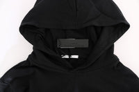 Daniele Alessandrini Black Gym Casual Hooded Cotton Sweater - Size S