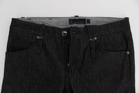 ACHT Black Cotton Slim Skinny Fit Jeans - Size W34