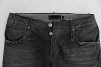 ACHT Gray Cotton Regular Low Fit Jeans - Size W34