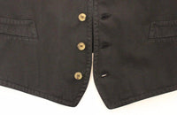 Dolce & Gabbana Black Cotton Viscose Dress Vest Blazer - Size IT48-M