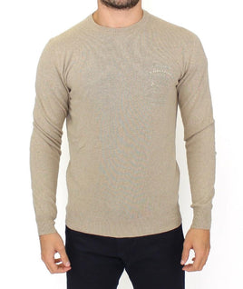 Ermanno Scervino Beige Wool Cashmere Crewneck Pullover Sweater - Size IT50-L