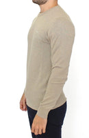 Ermanno Scervino Beige Wool Cashmere Crewneck Pullover Sweater - Size IT50-L