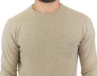 Ermanno Scervino Beige Wool Cashmere Crewneck Pullover Sweater - Size IT50-L