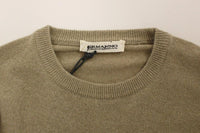 Ermanno Scervino Beige Wool Cashmere Crewneck Pullover Sweater - Size IT50-L