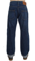 ACHT Blue Wash Cotton Baggy Loose Fit Jeans - Size W34