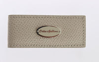 Dolce & Gabbana Beige Leather Magnet Money Clip - One Size