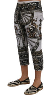 Dolce & Gabbana Multicolor Dragon Print Capri Pants - Size IT48-M