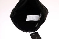 Dolce & Gabbana Black Xiangao Lamb Fur Beanie - Size 56-CM-XS