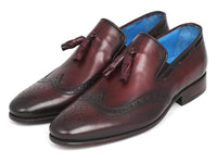 Paul Parkman Men's Wingtip Tassel Loafers Bordeaux (ID#WL34-BRD)