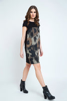 CONQUISTA FASHION - Original Abstract Print Sack Dress With Pockets