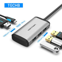 Vention USB Type C Converter Type C to HDMI VGA USB 3.0 PD Power 3.5mm Audio RJ45 Ethernet Adapter SD/TF Card Reader USB HUB NEW