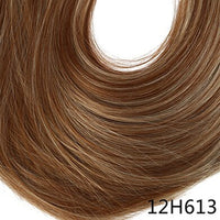 Original Synthetic Clip in Hair Extension Ombre Bayalage Long Straight Flase Hair Pieces for Women 24" 5clips One Piece 3/4 Head