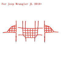 SHINEKA for Jeep Wrangler JK JL 2007-2020+ Car Trunk Roof Luggage Carrier Cargo Basket Trail Net for Wrangler JK JL Accesorries