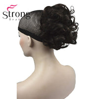 StrongBeauty Short Curly Clip in Claw Ponytail Hair Extension Synthetic Hairpiece 80g With a Jaw/Claw Clip