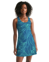 FIND YOUR COAST APPAREL - Original Women's Tidal Times Fun and Flirty Racerback Dress