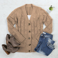 RIAH FASHION - Original Cable Sweater With Pockets