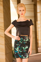 LAGEROSE - Original The Secret Garden Ruched Floral Pencil Skirt