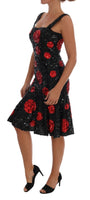 Dolce & Gabbana-Vestito a lustrini con paillettes rosso scuro-IT40-S