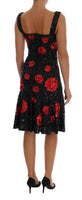 Dolce & Gabbana-Vestito a lustrini con paillettes rosso scuro-IT40-S