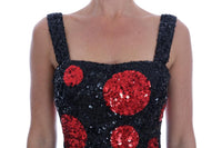 Dolce & Gabbana-Vestito a lustrini con paillettes rosso scuro-IT40-S