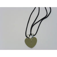 Pair of necklaces with heart - Color Silver