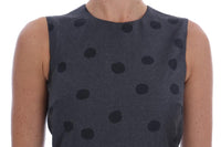 Dolce & Gabbana Abito a maniche lunghe in lana a pois grigio - IT38-XS