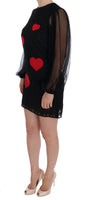 Dolce & Gabbana - Vestito a cuore rosso con pizzo nero - IT36-XS