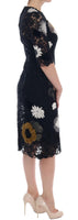 Dolce & Gabbana Abito floreale floreale in pizzo nero floreale-IT42-M