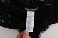 Dolce & Gabbana in pizzo nero floreale camomilla in Sicilia - IT36-XXS