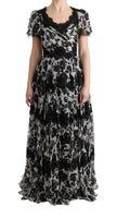 Dolce & Gabbana Black White Floral Lace Shift Dress - Size IT36-XS