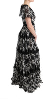 Dolce & Gabbana Black White Floral Lace Shift Dress - Size IT36-XS