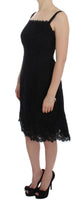 Dolce & Gabbana Black Lace Lace Shift Lunghezza del ginocchio - IT40-S