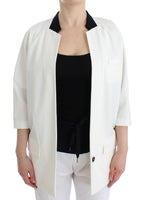 Giacca imbottita oversize in misto cotone bianco di Andrea Pompilio-IT44-L