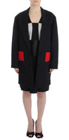 KAALE SUKTAE Blazer giacca lunga con cappuccio trench coat nero-IT42-M