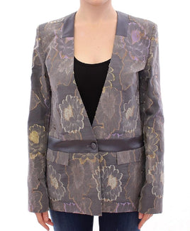 Roberto Fragata Blazer in cotone a fiori multicolore in seta - IT42-M