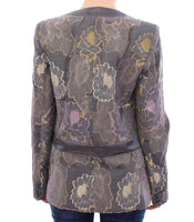 Roberto Fragata Blazer in cotone a fiori multicolore in seta - IT42-M