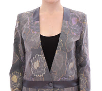 Roberto Fragata Blazer in cotone a fiori multicolore in seta - IT42-M