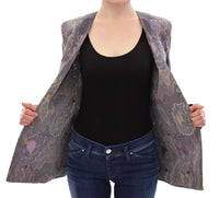 Roberto Fragata Blazer in cotone a fiori multicolore in seta - IT42-M