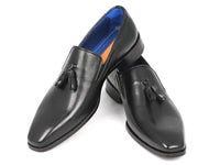 Paul Parkman Men's Tassel Loafer Black Leather Upper & Leather Sole (ID#5141-BLK)