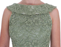 Dolce & Gabbana Green Floral Lace Sheath Maxi Dress - Size IT40-S