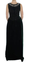 Abito lungo Maxi in cristallo verde Velvet Dolce & Gabbana - IT46-XL