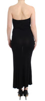 Maxi abito senza spalline Cavalli Black - Taglia IT42-M