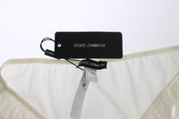 Dolce & Gabbana White Satin Stretch Underwear Panties - Size IT1-XS