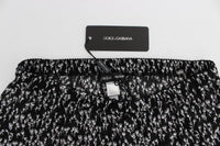 Dolce & Gabbana Black White Floral Lace Silk Sleepwear Shorts - Size IT2-S