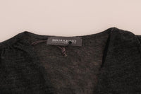 Ermanno Scervino Gray Wool Lace Top Long Sleeved T-shirt - Size IT40-XS