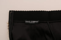 Dolce & Gabbana Gold Black Short Mini Skirt - Size IT40-S