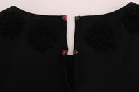 Dolce & Gabbana Black Sacred Heart Lace Top Blouse - Size IT36-XXS