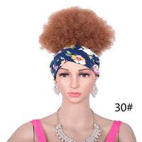 High Afro Puff Ponytail Drawstring Chignon Hairpiece Short Synthetic Kinky Curly Fake Hair Bun Updo Clip in Hair Extensions