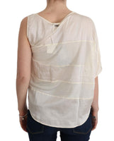 Costume National Beige Asymmetric Top Blouse - Size XXS