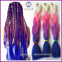 Desire for Hair 10packs Per Lot 24inch 100g Synthetic Braiding Hair Jumbo Braids 3 Tone Omber Blonde Lavender Color